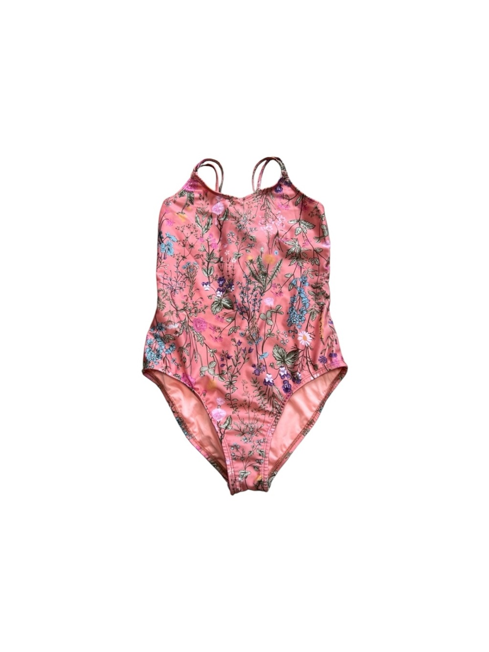 NEW Heart and Harmony Kids Floral Pink One-Piece Swimsuit Sz 12